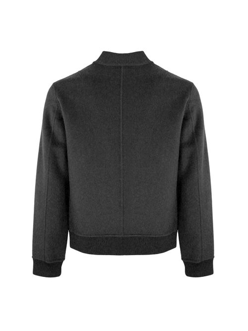 Bomber in lana e cashmere grigio acciaio AMARANTO | B6S0006SU 93M